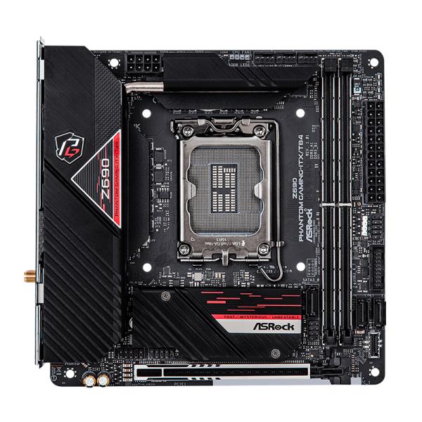 TARJETA MADRE ASROCK Z690 PHANTOM GAMING-ITX/TB4 LGA1700 ITX DDR5 90-MXBI10-A0UAYZ NEGRO