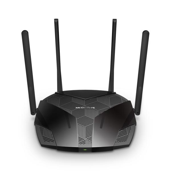 ROUTER MERCUSYS MR80X DUAL BAND 2.4/5 GHZ 3000 MBPS WIFI 6 PUERTOS WAN / LAN NEGRO