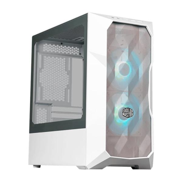 CASE GAMING RGB COOLER MASTER TD300 MESH MINI TOWER VENTILADORES 2 DE 120MM CON VIDRIO LATERAL TD300-WGNN-S00 BLANCO