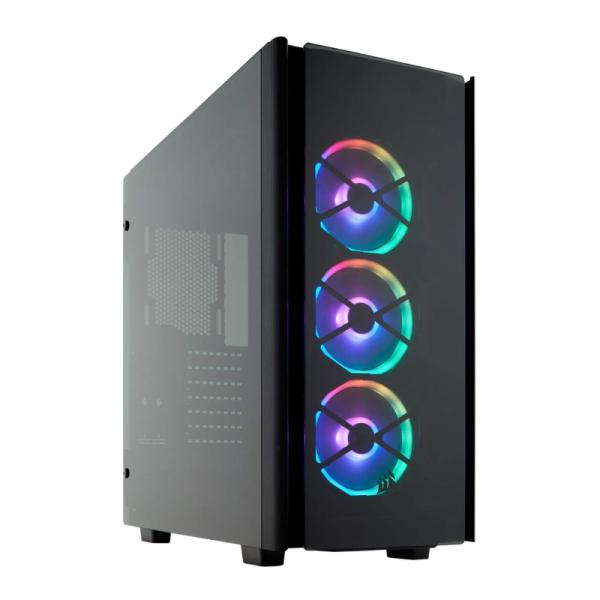 CASE GAMING RGB CORSAIR OBSIDIAN SERIES 500D MID TOWER VENTILADORES 3 DE 120MM CON VIDRIO LATERAL Y FRONTAL CC-9011139-WW NEGRO