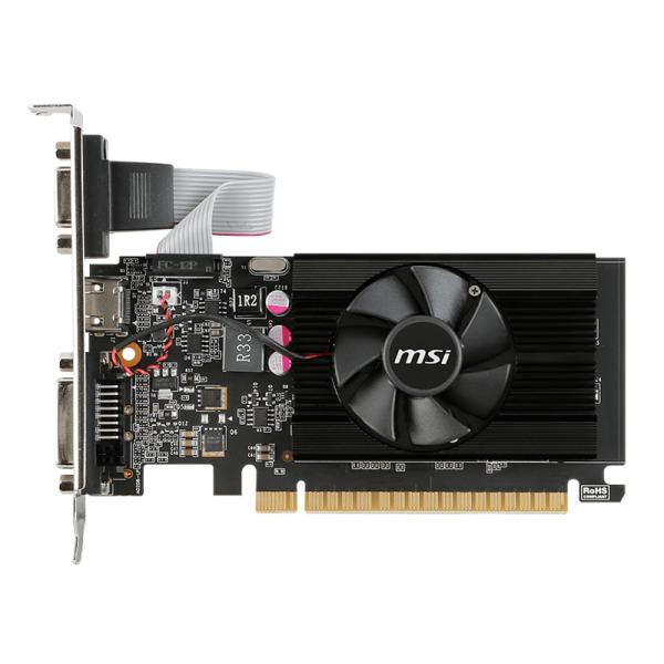 TARJETA DE VIDEO MSI GEFORCE GT 710 2GD3 LP 2GB DDR3 954 MHZ 912-V809-2220 NEGRO NEGRO