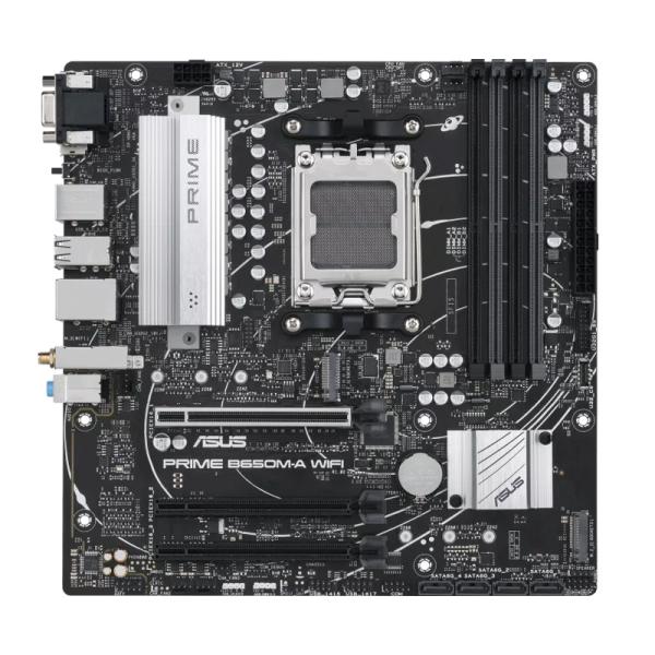 TARJETA MADRE ASUS PRIME B650M-A WIFI AM5 M-ATX DDR5 NEGRO / BLANCO