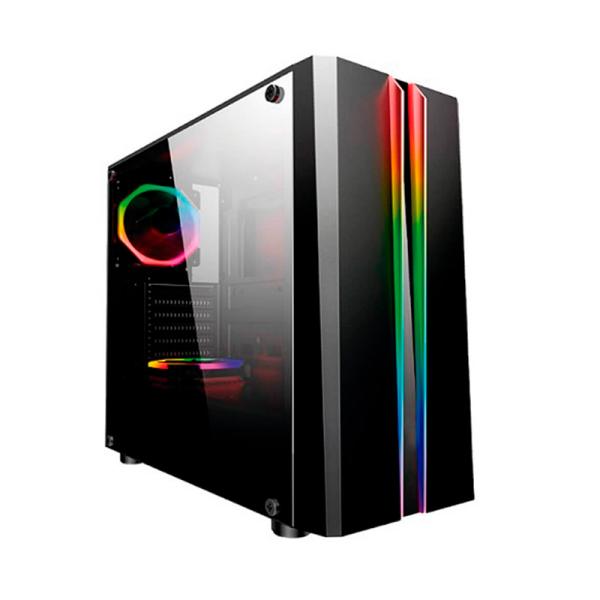 CASE GAMING RGB EAGLE WARRIOR TLALOC CG05R CG05RDRA001C MID TOWER SIN VENTILACI&Oacute;N INCLUIDA CON VIDRIO LATERAL Y TIRA RGB CON FUENTE DE PODER 600W PK600RSF001X BLANCO