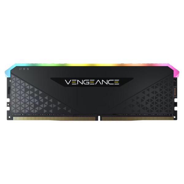 MEMORIA RAM PC-16GB-CORSAIR-CMG16GX4M1E3200C16-DDR4-3200 MHZ-CL16-1.35 V-RGB RS. XMP 2.0. DISIPADOR ALUMINIO-DIMM 288 PINES NEGRO