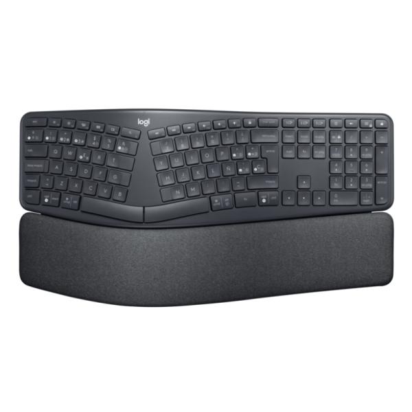 TECLADO LOGITECH ERGO K860 FOR BUSINESS MEMBRANA INALÁMBRICO BLUETOOTH ESPAÑOL 920-009845 NEGRO
