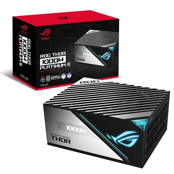 FUENTE DE PODER ASUS ROG THOR 1000W PLATINUM II 80 PLUS FULL MODULAR ATX ROG-THOR-1000P2-GAMING NEGRO / BLANCO