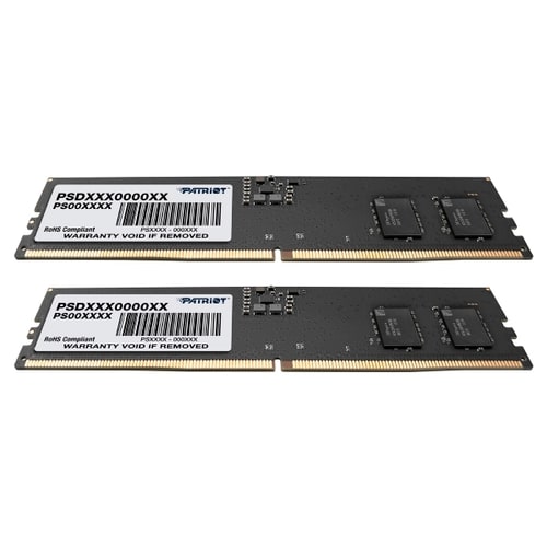 MEMORIA RAM PC 16GB PATRIOT PSD516G4800K DDR5 4800 MHZ CL40 1.1 V SIN DISIPADOR DIMM 288 PINES NEGRO