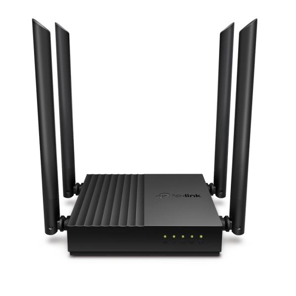 ROUTER TP LINK ARCHER C64 2.4 GHZ 5 GHZ AC1200 MU MIMO GIGABIT PUERTOS LAN / WAN NEGRO