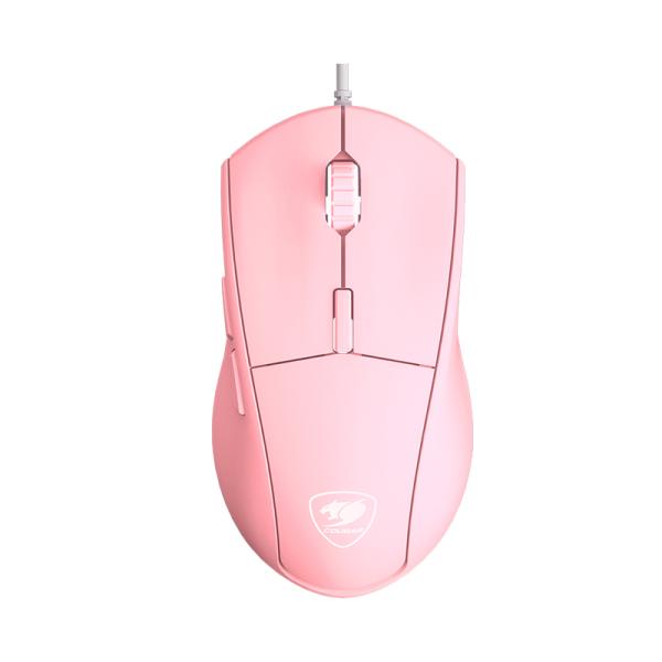 MOUSE GAMING RGB COUGAR MINOS XT AL&Aacute;MBRICO USB 4000 DPI 3MMXTWOP.0001 ROSADO