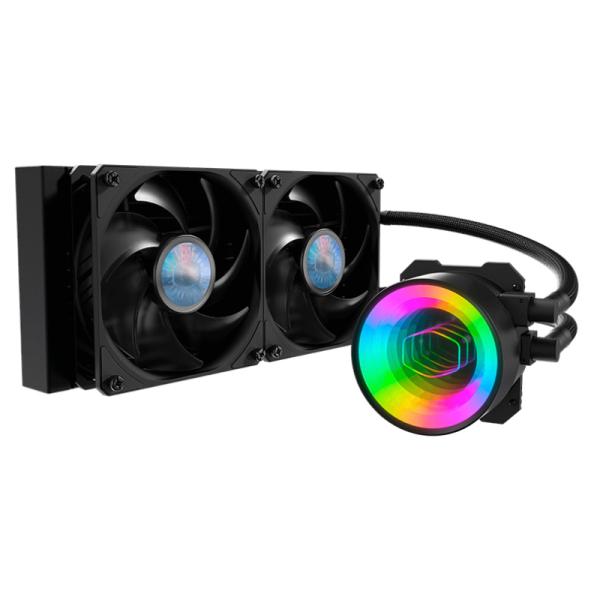 ENFRIAMIENTO LIQUIDO RGB COOLER MASTER MASTERLIQUID  ML240 MIRROR ARGB AIO 240MM MLX-D24M-A18PK-R1 NEGRO