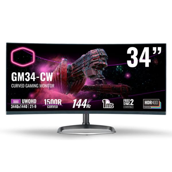 MONITOR 34" COOLER MASTER GM34-CW UWQHD 3440X1440 144 HZ DP HDMI CURVO SLIMCMI-GM34-CW-US