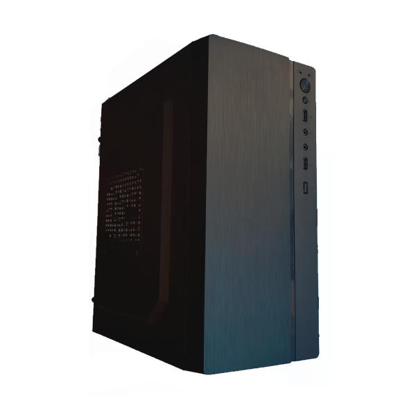 CASE CM05KTRA002C MINI TOWER SIN VENTILACIÓN INCLUIDA CON PANEL LATERAL Y CON FUENTE DE PODER 600W NEGRO