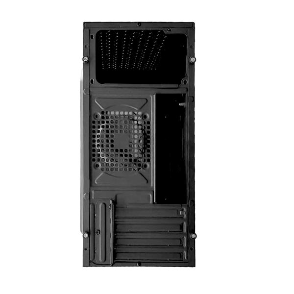 CASE CM05KTRA002C MINI TOWER SIN VENTILACIÓN INCLUIDA CON PANEL LATERAL Y CON FUENTE DE PODER 600W NEGRO