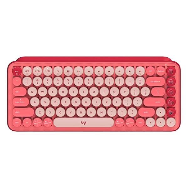 TECLADO LOGITECH POP KEYS MECÁNICO INALÁMBRICO BLUETOOTH ESPAÑOL SWITCH CAFÉ 920-010715 ROSADO