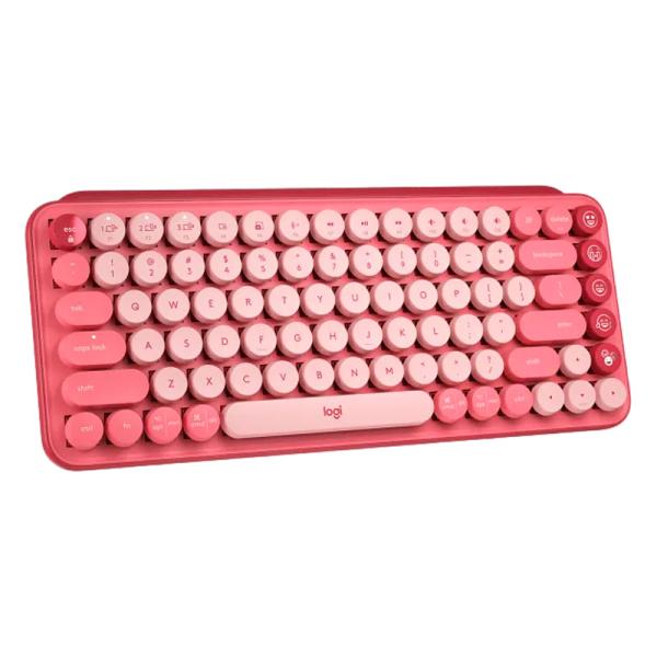TECLADO LOGITECH POP KEYS MECÁNICO INALÁMBRICO BLUETOOTH ESPAÑOL SWITCH CAFÉ 920-010715 ROSADO