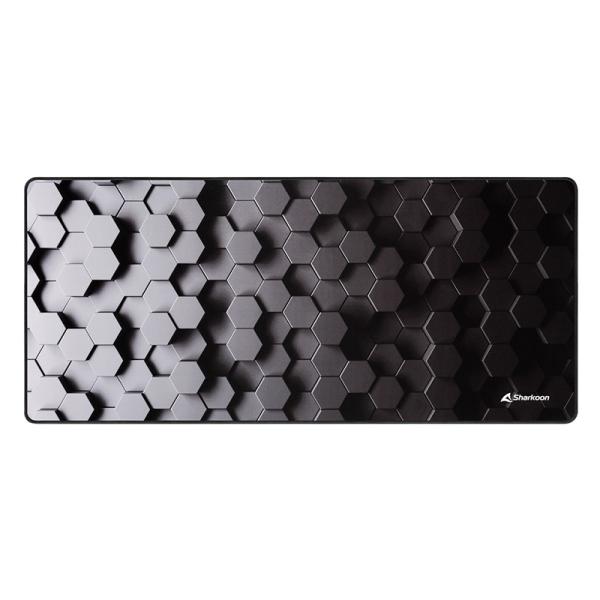 MOUSE PAD GAMING SHARKOON SKILLER SGP30 HEX XXL TELA Y GOMA 4044951032198 NEGRO
