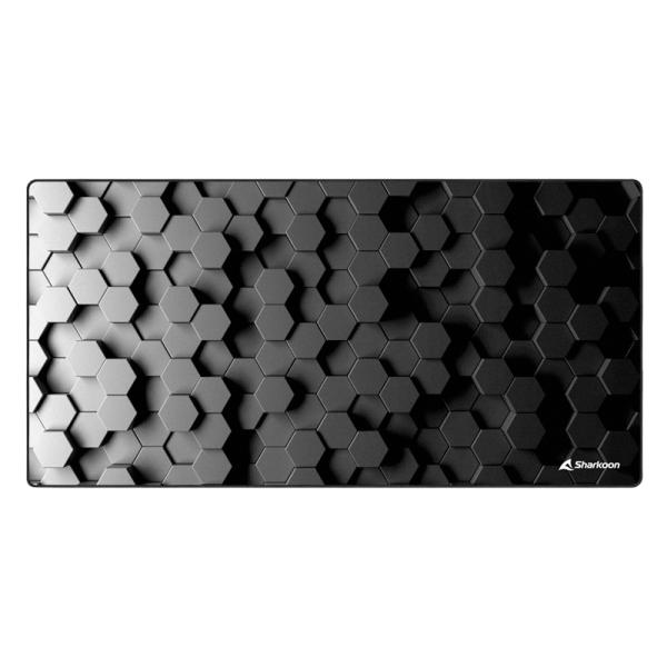 MOUSE PAD GAMING SHARKOON SKILLER SGP30 BIG HEX XXL TELA Y GOMA 4044951032242 NEGRO