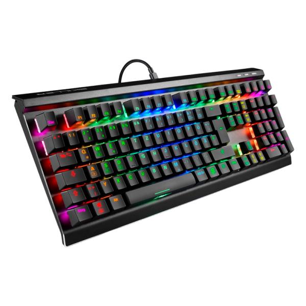 TECLADO GAMING RGB SHARKOON SKILLER SGK60 MECÁNICO ALÁMBRICO USB ESPAÑOL SWITCH ROJO 4044951033515 NEGRO