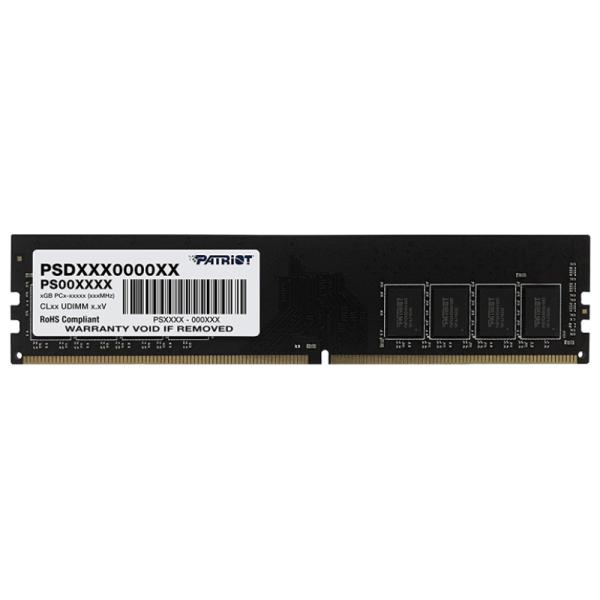 MEMORIA RAM PC 16GB PATRIOT PSD416G320081 SL DDR4 3200 MHZ CL22 1.2 V SIGNATURE. UNBUFFERED. NON ECC DIMM 288 PINES NEGRO