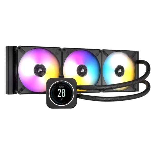 ENFRIAMIENTO LIQUIDO RGB CORSAIR ICUE H150I ELITE LCD AIO 360MM CW-9060045-WW NEGRO