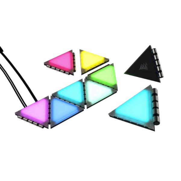 PANELES DE ILUMINACION PARA CASE CORSAIR MINI TRIANGULO iCUE LC100 KIT DE 9 CL-9011114-WW