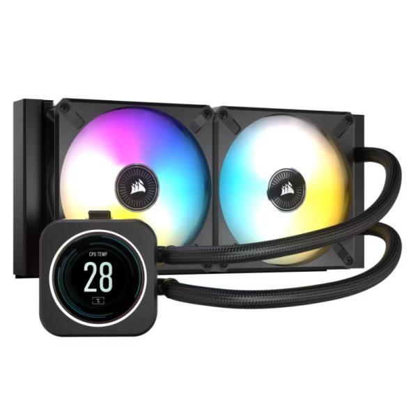 ENFRIAMIENTO LIQUIDO RGB CORSAIR ICUE H100I ELITE LCD AIO 240MM CW-9060061-WW NEGRO