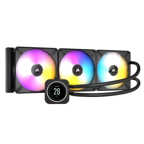 ENFRIAMIENTO LIQUIDO RGB CORSAIR ICUE H170I ELITE LCD AIO 420MM CW-9060063-WW NEGRO