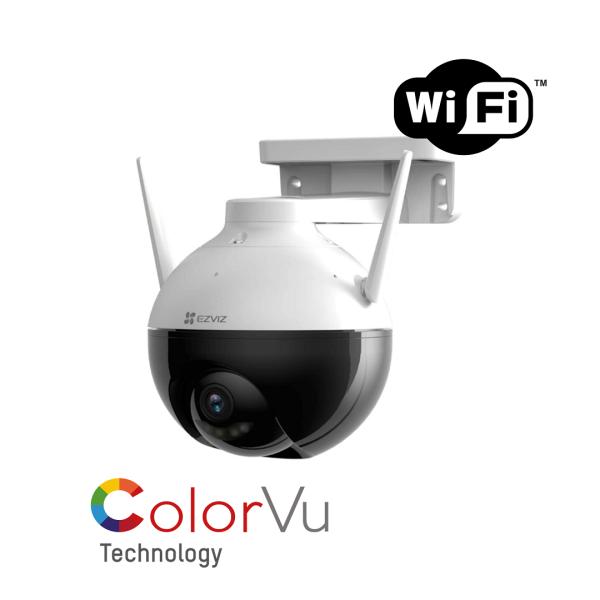 CAMARA DE SEGURIDAD EZVIZ EXTERIOR 1080P PAN & TILT WI-FI + NIGHT VISION H.265 CS-C8C-A0-1F2WFL1(4MM)