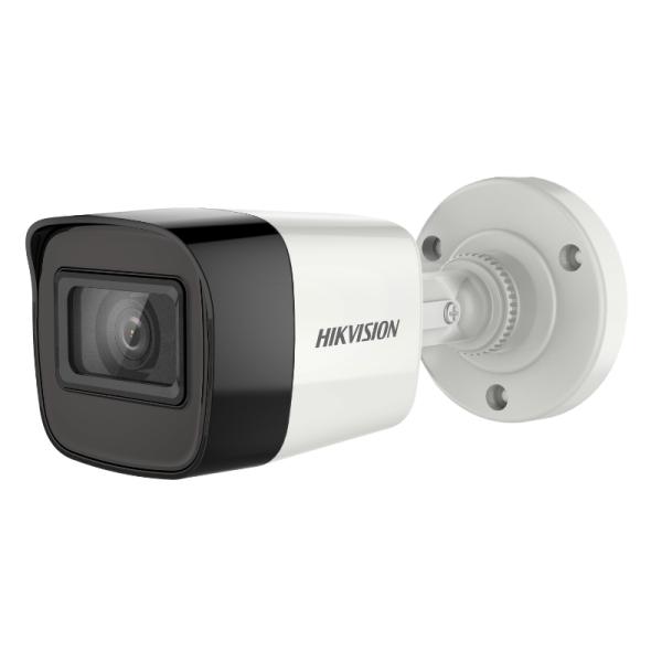 CAMARA MINI BULLET HIKVISION DS-2CE16U1T-ITF(2.8MM) 4K 8 MP EXIR 2.0 CON ALCANCE IR HASTA 30 M IP67 BLANCO