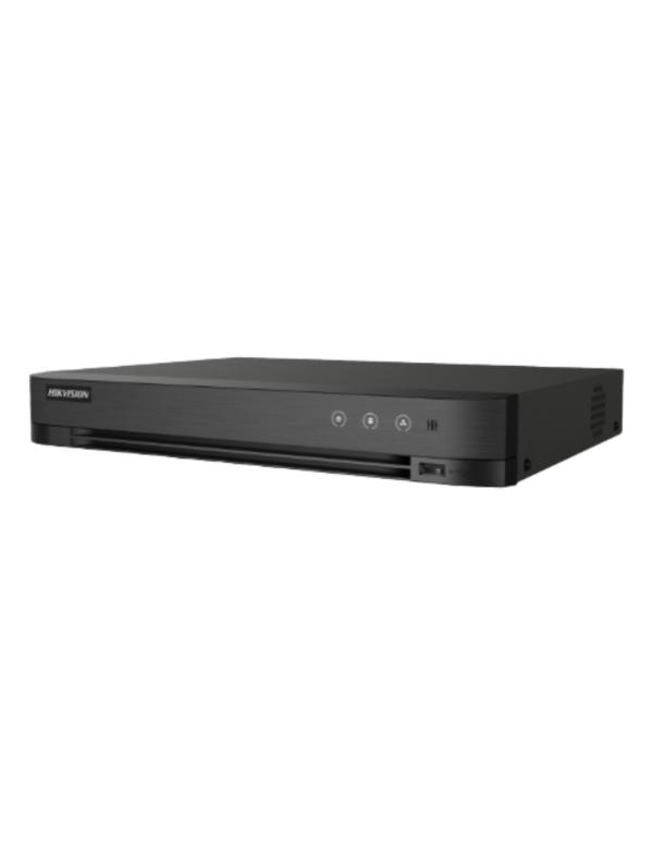 GRABADORA DVR HIKVISION IDS-7204HUHI-M1 4 CANALES HASTA 8 MP / 4K HASTA 10 TB (1 SATA) ACUSENSE H.265 PRO+ NEGRO