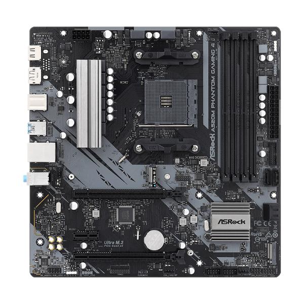 TARJETA MADRE ASROCK A520M PHANTOM GAMING 4 AM4 MICRO ATX DDR4 A520M P 90-MXBEKO-A0UAYZ NEGRO