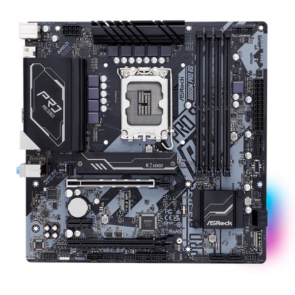 TARJETA MADRE ASROCK B660M PRO RS LGA1700 MICRO-ATX DDR4 90-MXBGW0-A0UAYZ NEGRO