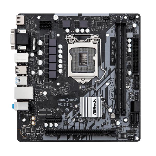 TARJETA MADRE ASROCK H510M-HVS R2.0 LGA1200 MICRO-ATX DDR4 90-MXBGT0-AOUAYZ NEGRO / BLANCO