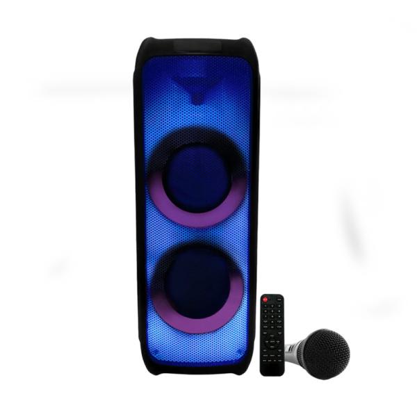 PARLANTE RGB ARGOM RAVE 100 BLUETOOTH 1 MICROFONO INALAMBRICO ARG-SP-4010BK NEGRO