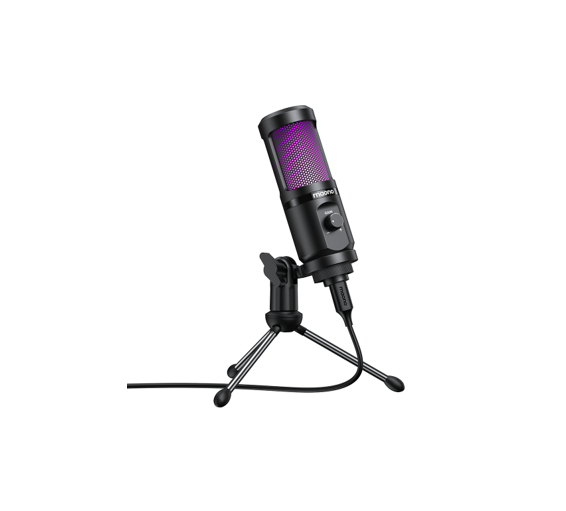MICRÓFONO GAMING RGB MAONO AU-PM461TR USB A PARA ESCRITORIO NEGRO