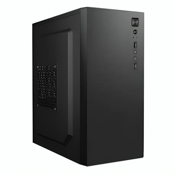 CASE CM15KTRA001C MINI TOWER SIN VENTILACIÓN INCLUIDA CON PANEL LATERAL Y CON FUENTE DE PODER 600W NEGRO