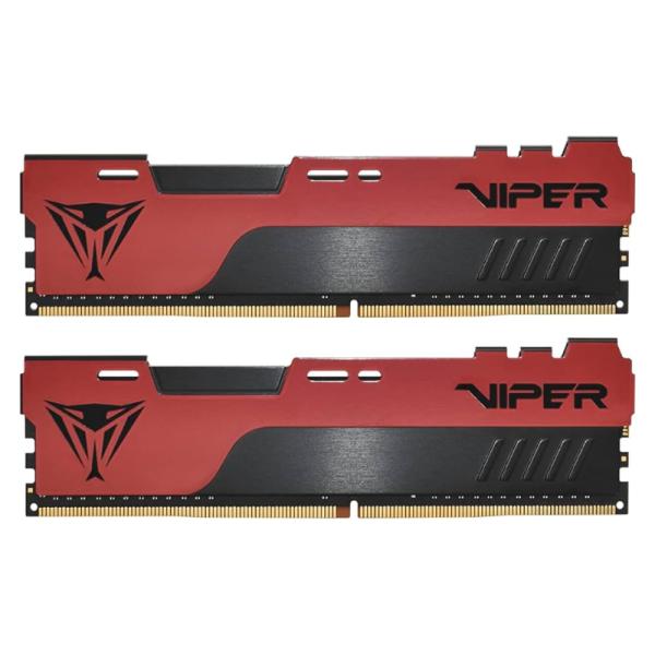 MEMORIA RAM PC 16GB PATRIOT PVE2416G360C0K V ELITE 2 DDR4 3600 MHZ CL20 1.35 V VIPER ELITE II. DUAL KIT. DISIPADOR ALUMINIO. XMP 2.0 DIMM 288 PINES NEGRO/ROJO