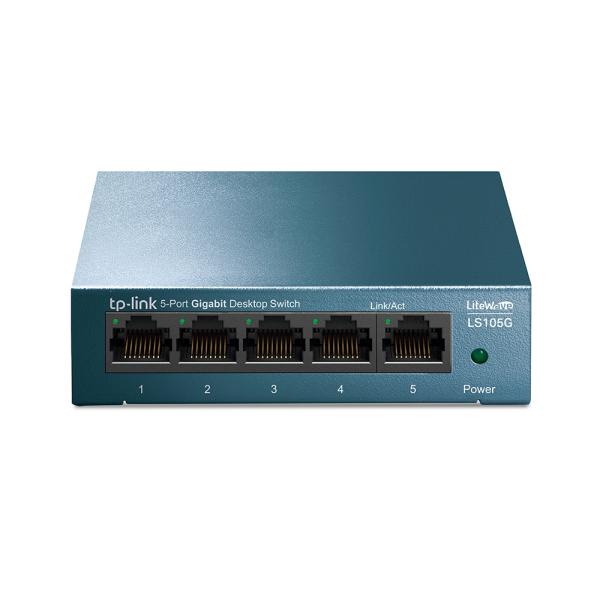 SWITCH TP LINK LS105G 5 PUERTOS GIGABIT 10/100/1000 MBPS NO ADMINISTRABLE VERDE