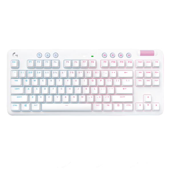 TECLADO GAMING RGB LOGITECH G715 MECÁNICO INALÁMBRICO BLUETOOTH INGLÉS 920-010453 BLANCO
