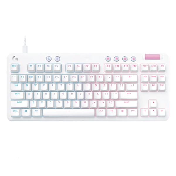 TECLADO GAMING RGB LOGITECH G713 MECÁNICO ALÁMBRICO USB INGLÉS 920-010413 BLANCO