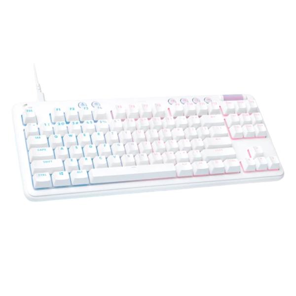 TECLADO GAMING RGB LOGITECH G713 MECÁNICO ALÁMBRICO USB INGLÉS 920-010413 BLANCO