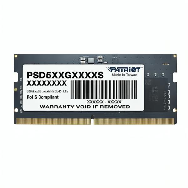 MEMORIA RAM LAPTOP 8GB PATRIOT PSD58G480041S SL DDR5 4800MHZ CL40 1.1V NEGRO