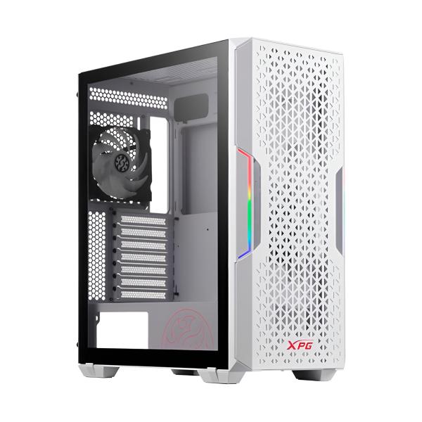 CASE GAMING RGB ADATA XPG STARKER AIR MID TOWER VENTILADORES 2 DE 120MM Y MALLA FRONTAL STARKERAIR-WHCWW
