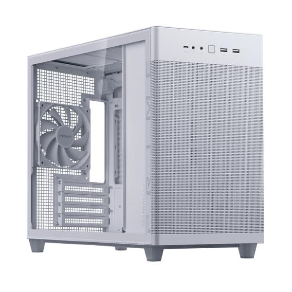 CASE ASUS PRIME AP201 MINI TOWER VENTILADOR 1 DE 120MM CON VIDRIO LATERAL 90DC00G3-B38010 BLANCO
