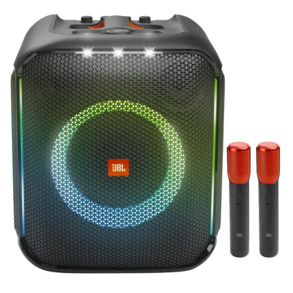 PARLANTE RGB JBL PARTYBOX ENCORE 100W BLUETOOTH / AC A PRUEBA DE SALPICADURAS CON 2 MICROFONOS JBLPBENCORE2MICAM NEGRO