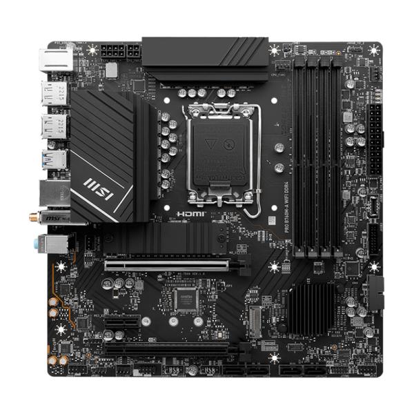 TARJETA MADRE MSI PRO B760M-A WIFI LGA1700 MICRO-ATX DDR5 911-7D99-007 NEGRO