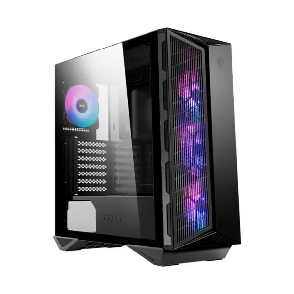 CASE RGB MSI MPG GUNGNIR 111R MID TOWER VENTILADORES 2 DE 120MM CON VIDRIO LATERAL Y MALLA FRONTAL CON BOT&Oacute;N RGB 306-7G10X21-W57 NEGRO NEGRO