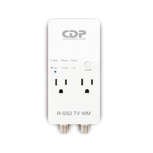 PROTECTOR DE VOLTAJE CDP R-SS2TV-WM 1800W 2 TOMAS SUPRESIÓN DE SOBRECORRIENTE Y SOBRE VOLTAJE RETARDO DE ENERGÍA SELECCIONABLE BLANCO