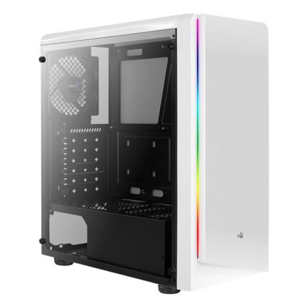 CASE GAMING RGB AEROCOOL RIFT MID TOWER VENTILADOR 1 DE 120MM CON VIDRIO LATERAL ACCM-PV13012.21 BLANCO
