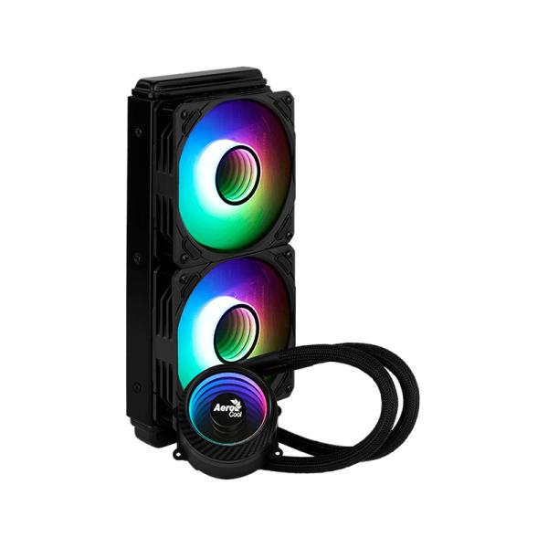 ENFRIAMIENTO LIQUIDO RGB AEROCOOL MIRAGE L240 AIO 240MM ACLA-MR24117.73 NEGRO